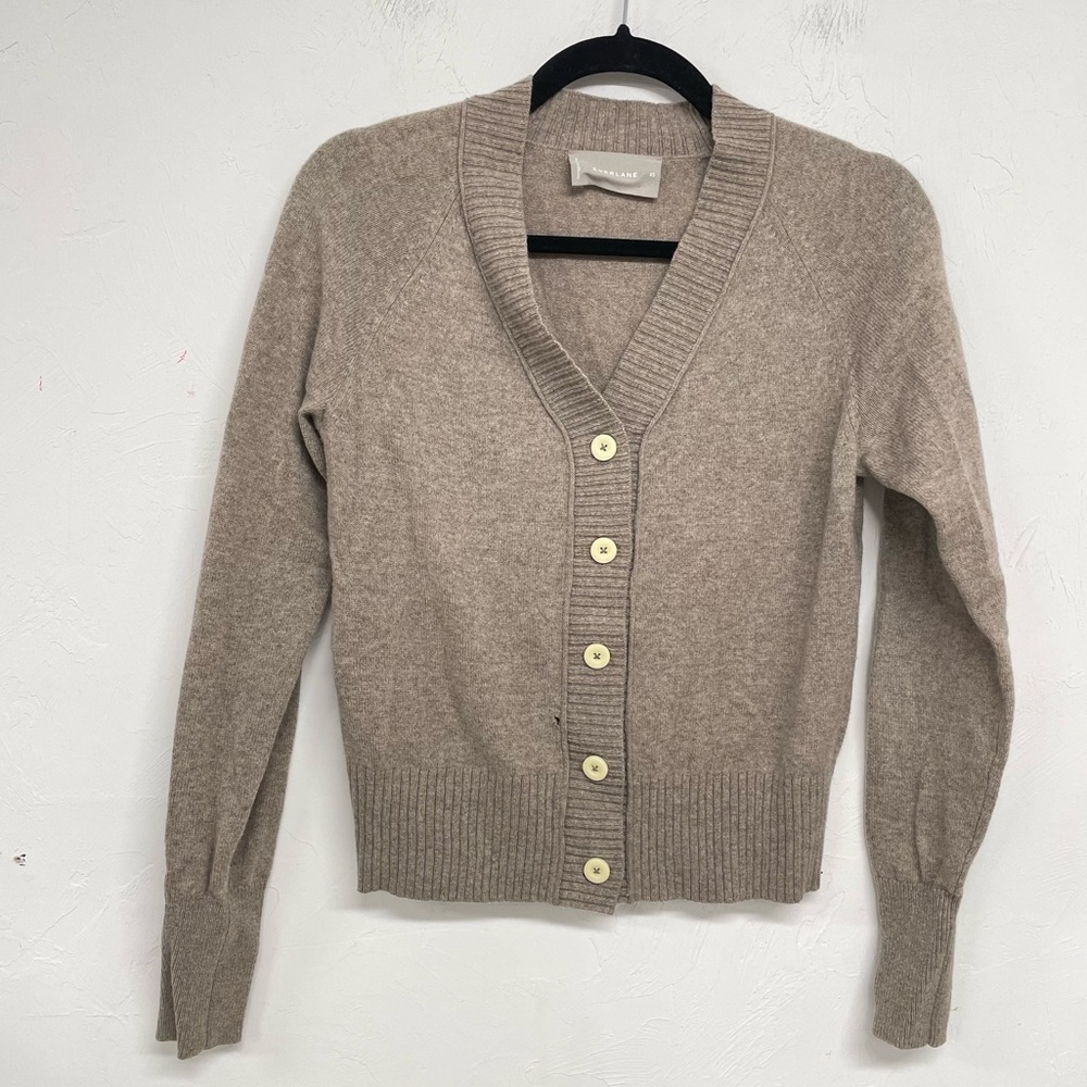 Everlane Beige Cashmere Button Down Cardigan Sweater XS